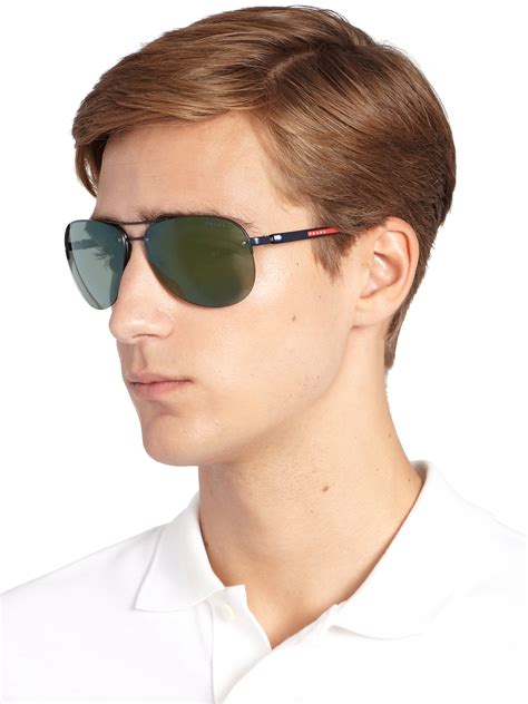 prada men's sunglasses blue lenses|prada men's sunglasses for sale.